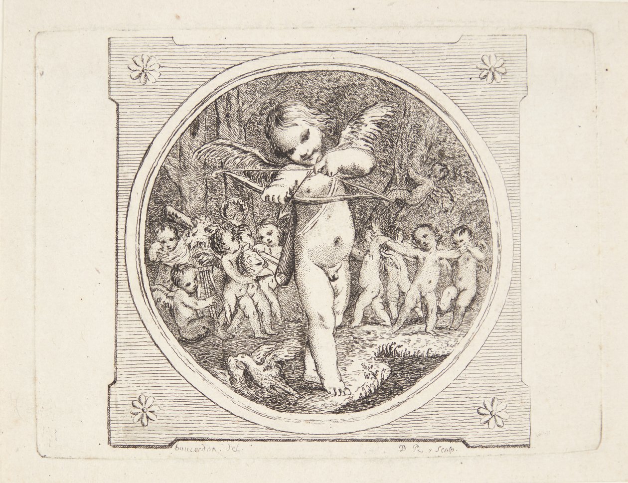Amor med bue og pil af Marguerite Louise De Lorme du Ronseray