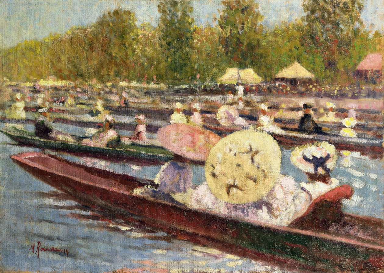Regattaen (olie på lærred) af Marguerite Rousseau