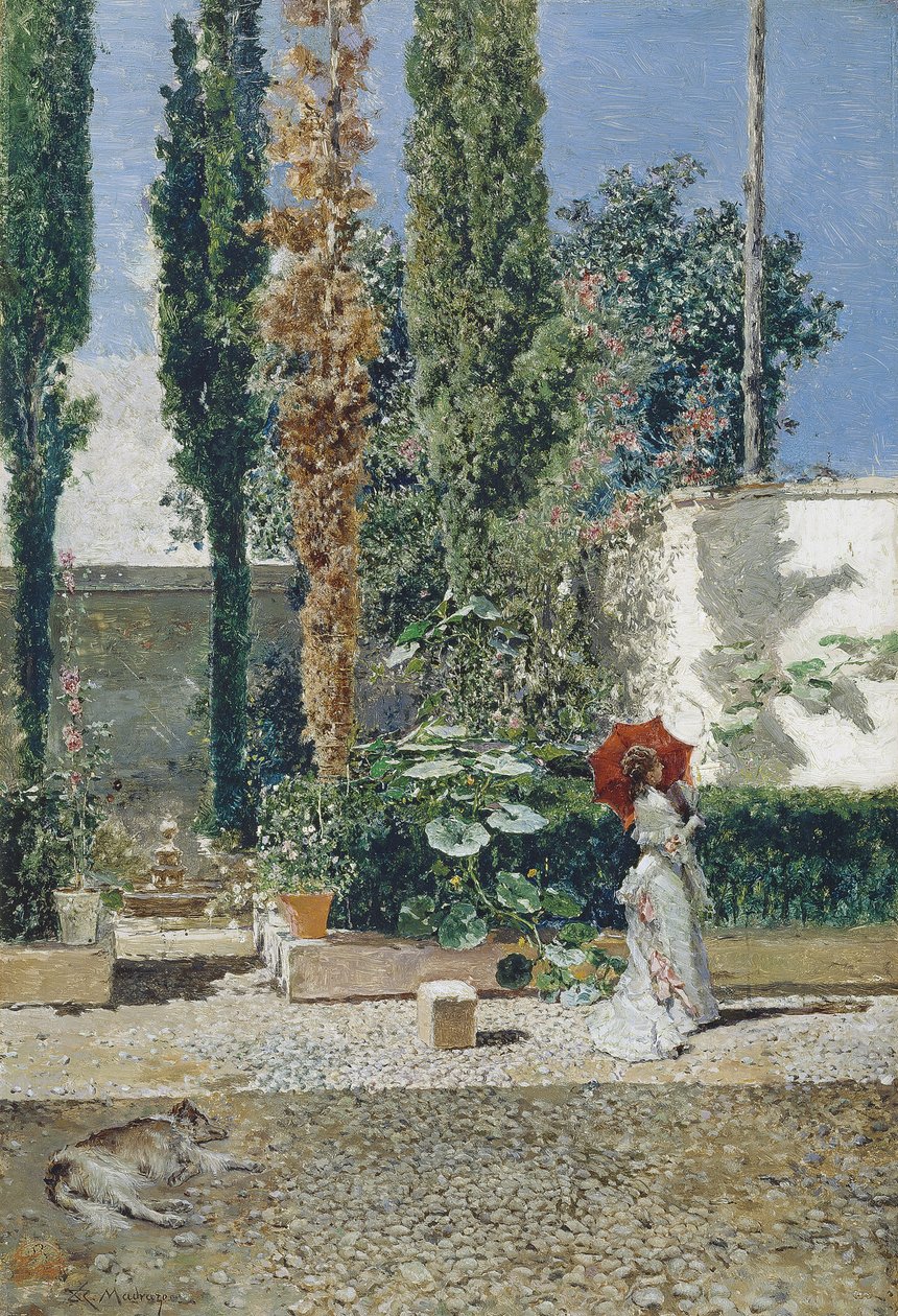 Garden of the Fortunys house, 1872 af Marià Fortuny