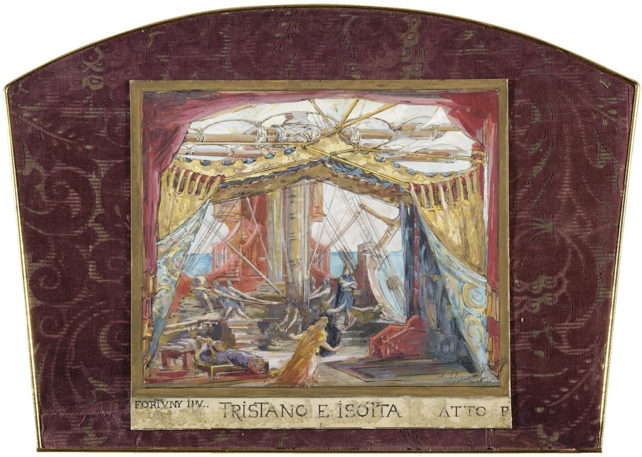Scenografi til operaen Tristan og Isolde af R. Wagner af Marià Fortuny