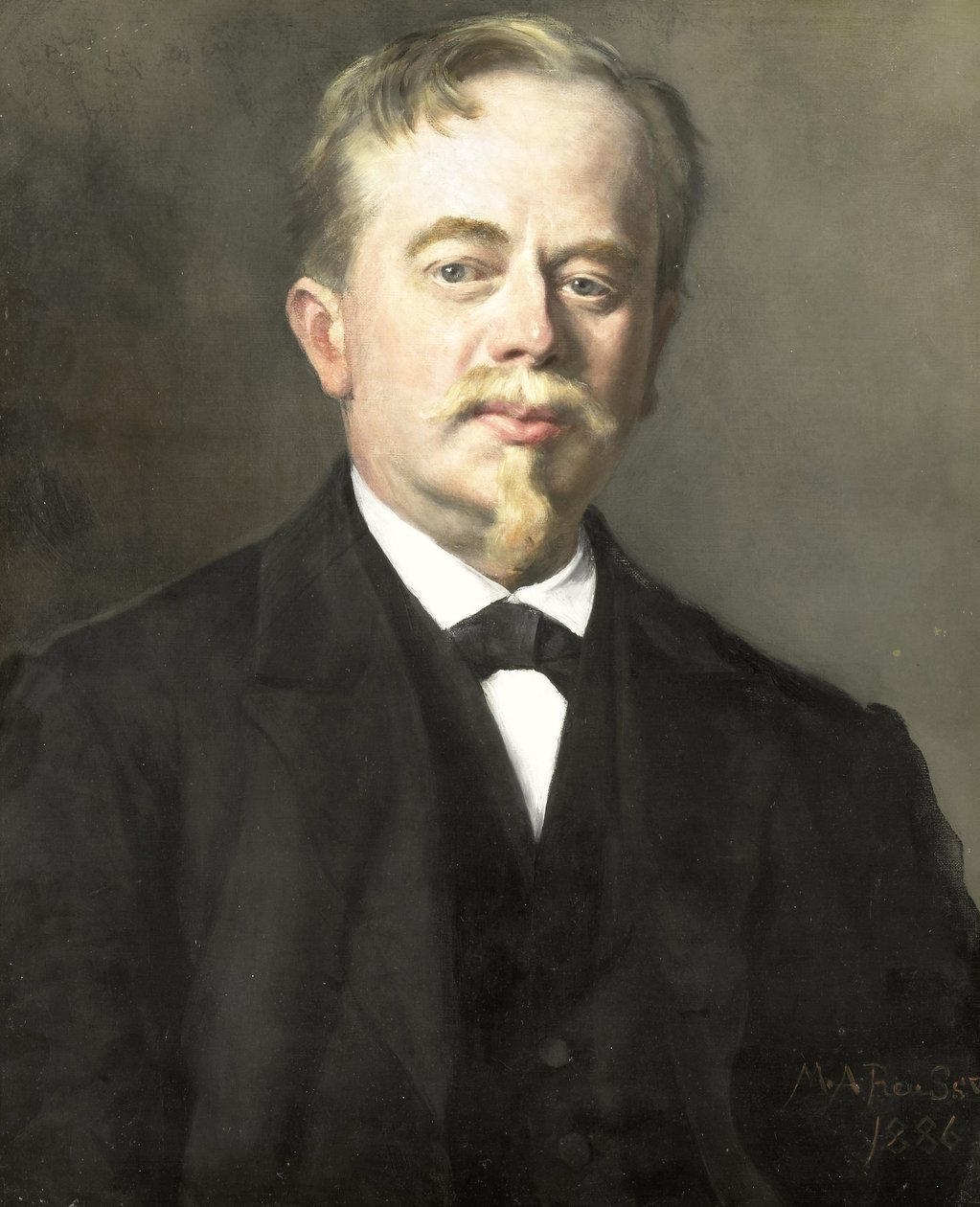 Portræt af Augustus Allebé (1838-1927) af Maria Alexandrina Reuss (prinses van Saxen Weimar Eisenbach)
