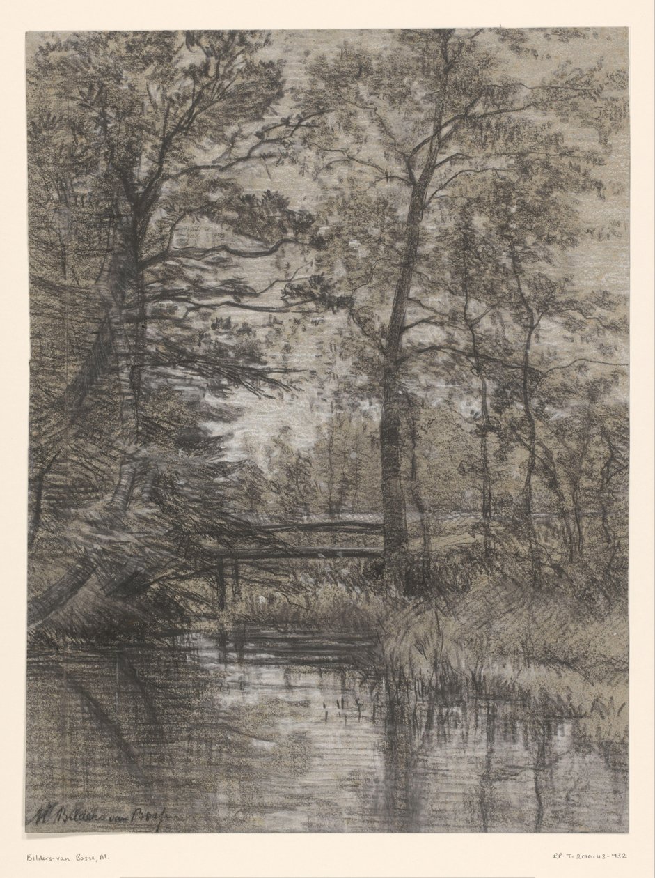 Dam i skoven af Maria Bilders van Bosse (signed by artist)