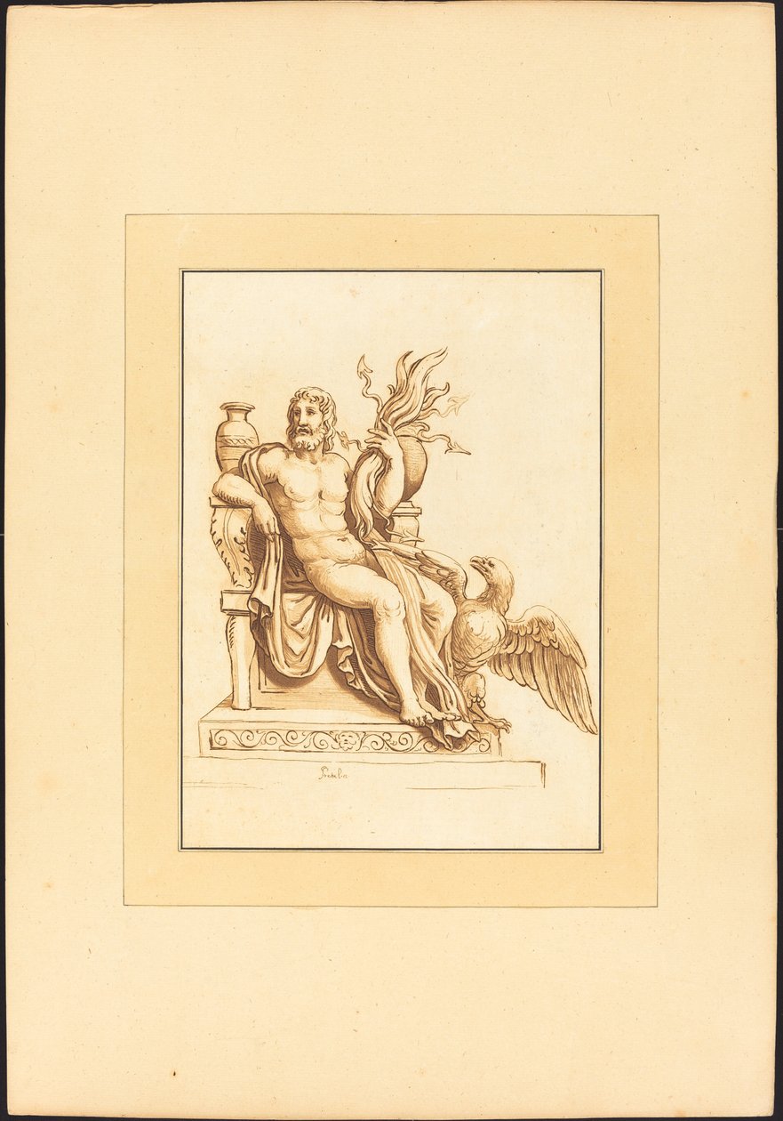Jupiter af Maria Catharina Prestel after Giulio Romano