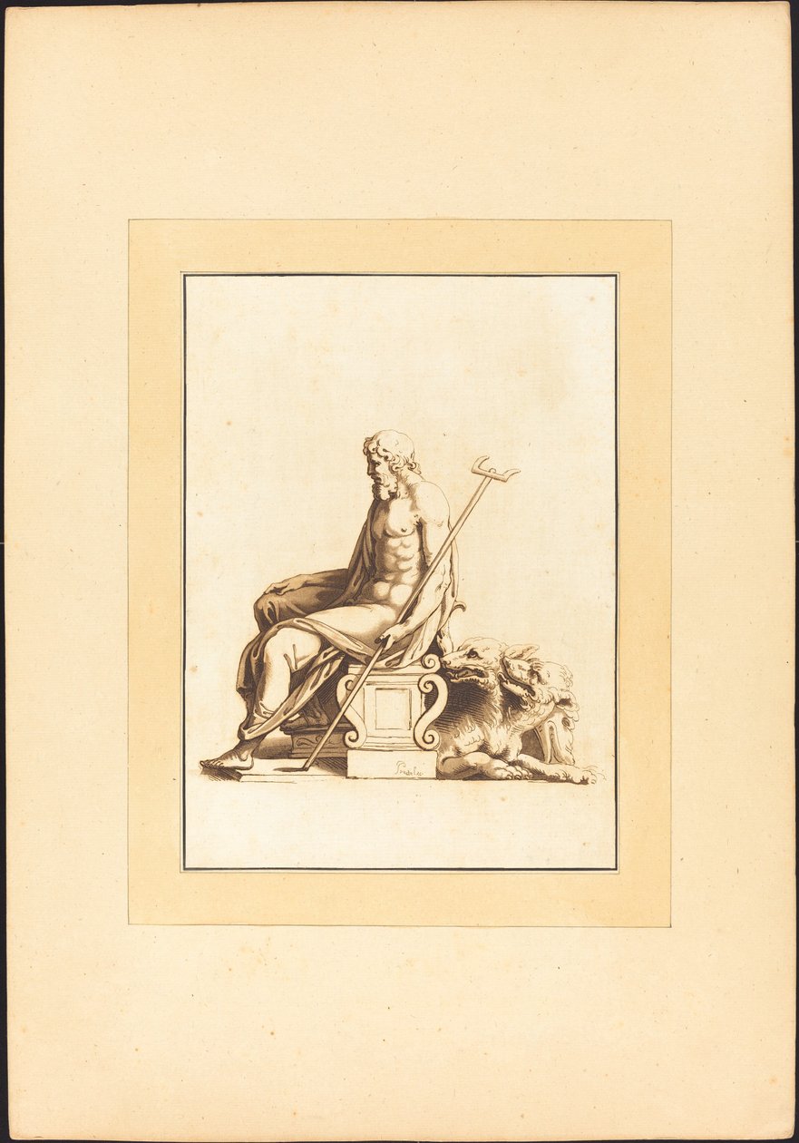 Pluto af Maria Catharina Prestel after Giulio Romano