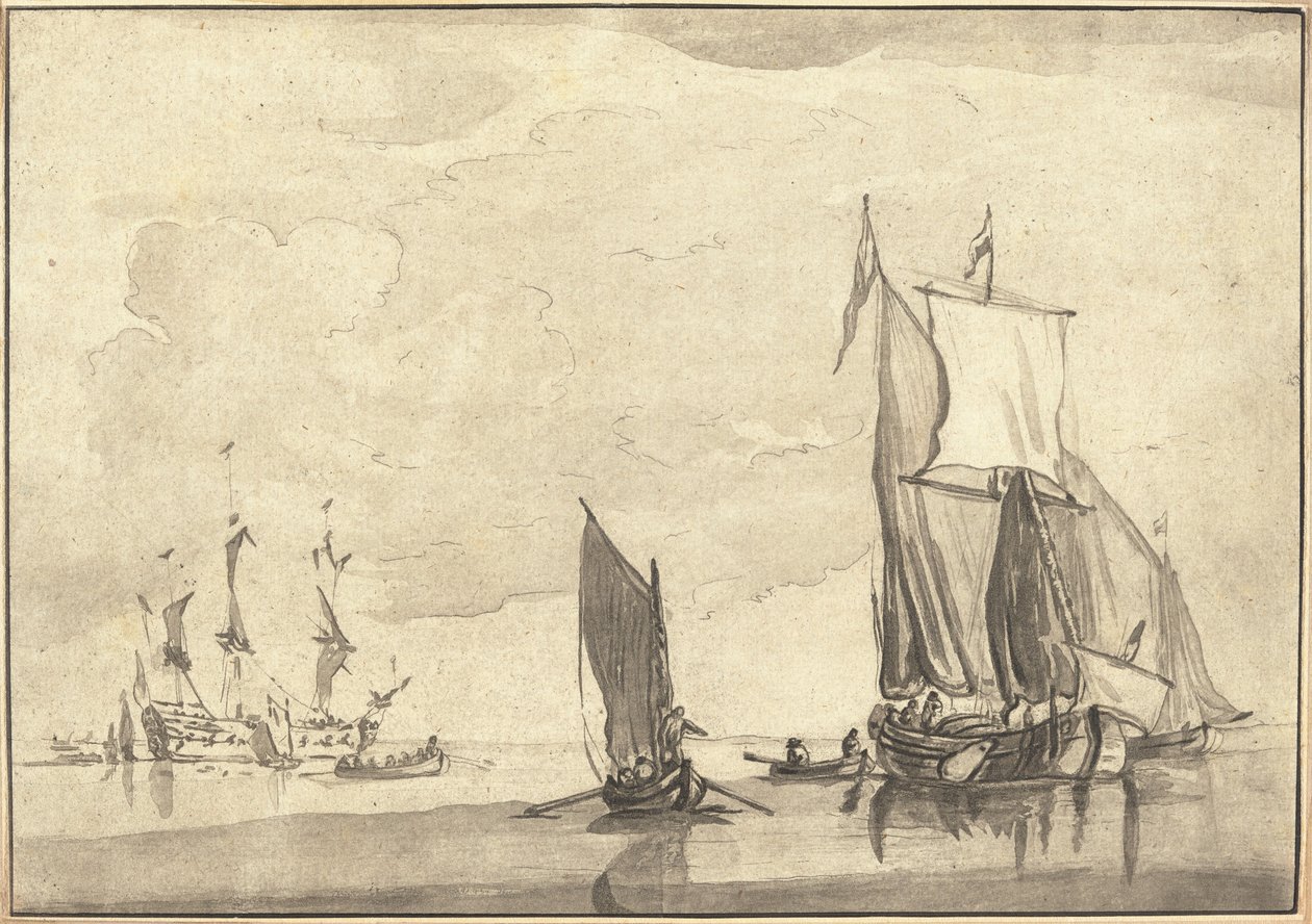 Havlandskab af Maria Catharina Prestel after Willem van de Velde the Younger