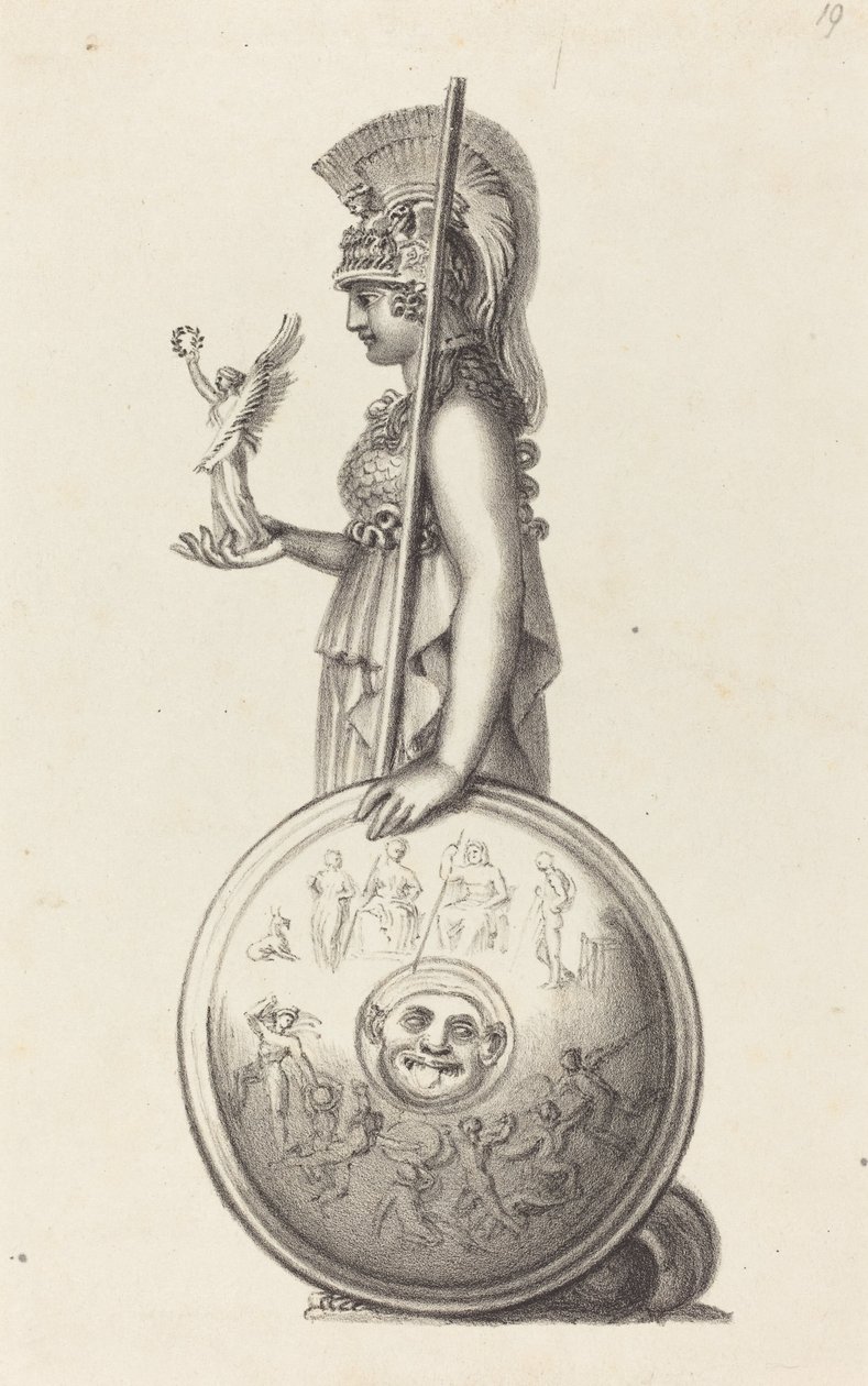 Minerva, af Phidas af Maria Denman after John Flaxman
