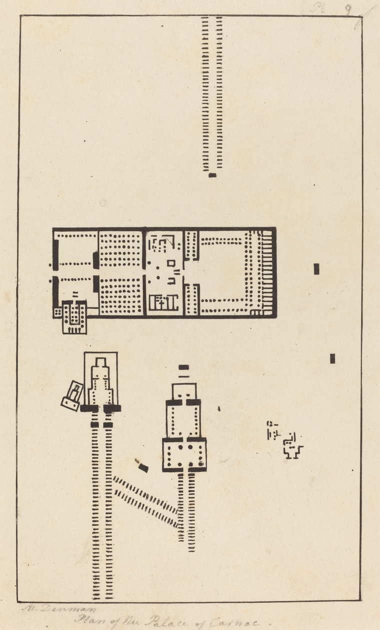 Plan over Palace of Carnac af Maria Denman after John Flaxman