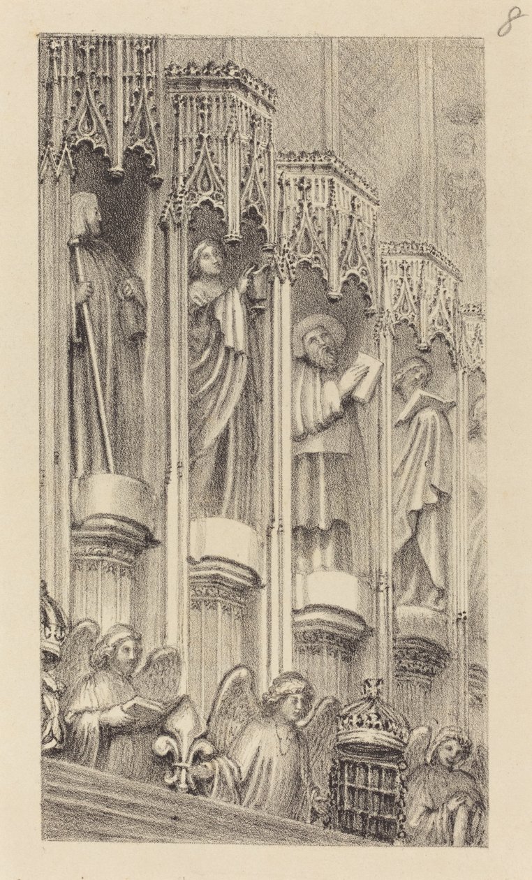 Statuer i arkitekturen af Henry den Syvendes kapel, Westminster Abbey af Maria Denman after John Flaxman