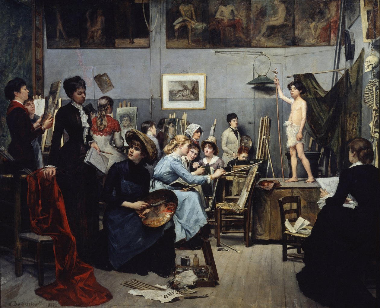 Akademiet Julians studie af Maria Konstantinova Bashkirtseva