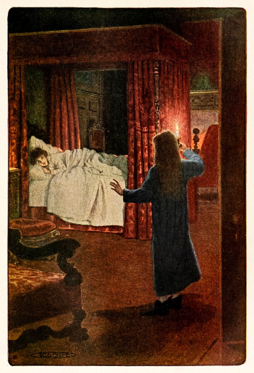 "Hvem er du? - Er du et spøgelse?" fra The Secret Garden af Frances Hodgson Burnett (1849-1924) af Maria Louise Kirk