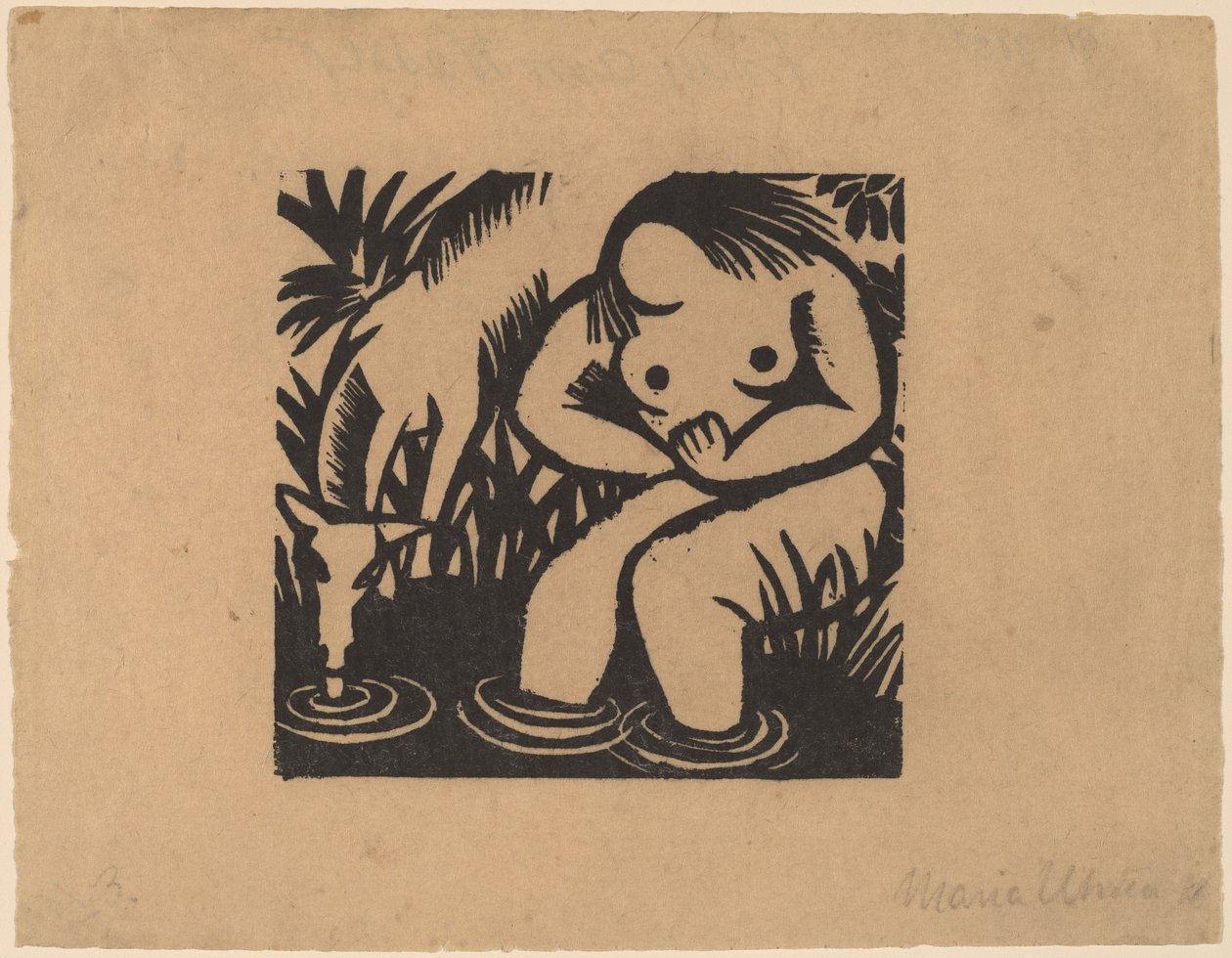 Kvinde ved vandet, 1918. af Maria Uhden