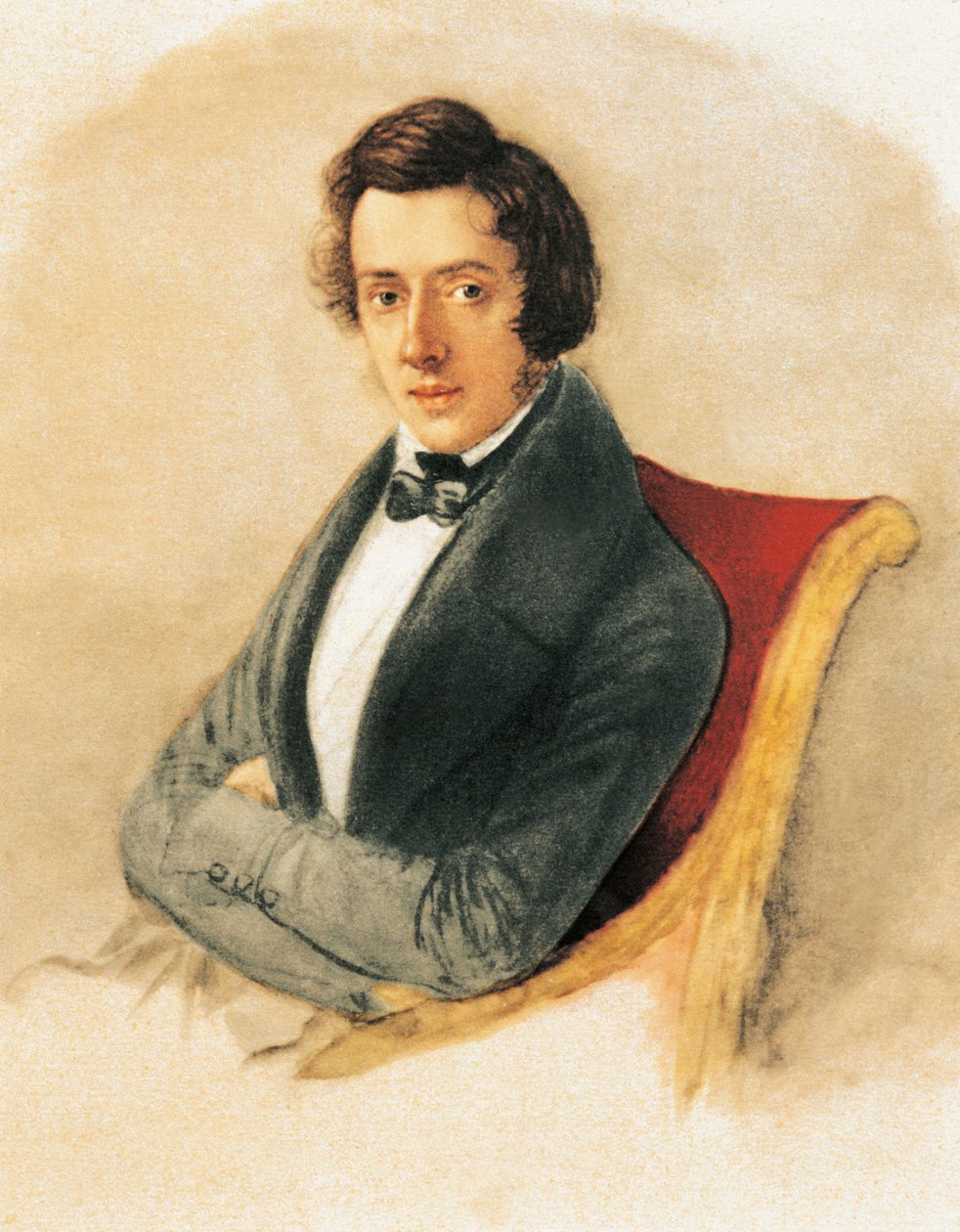 Frederic Chopin (akvarel på papir) af Maria Wodzinska