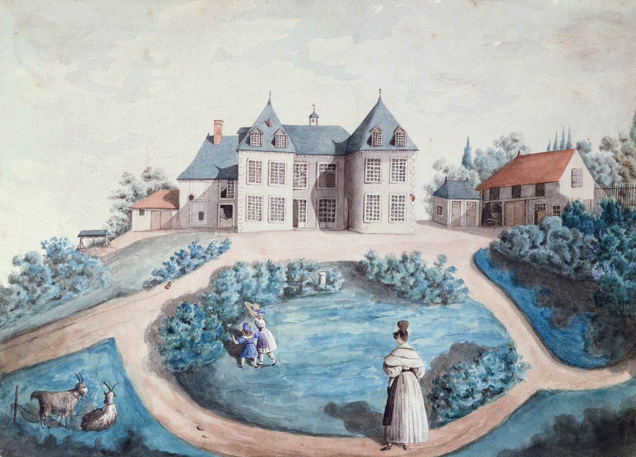 Afbildning af Le Lys dans la Vallee af Honore de Balzac (1799-1850) (wc på papir) af Maria du Fresnay