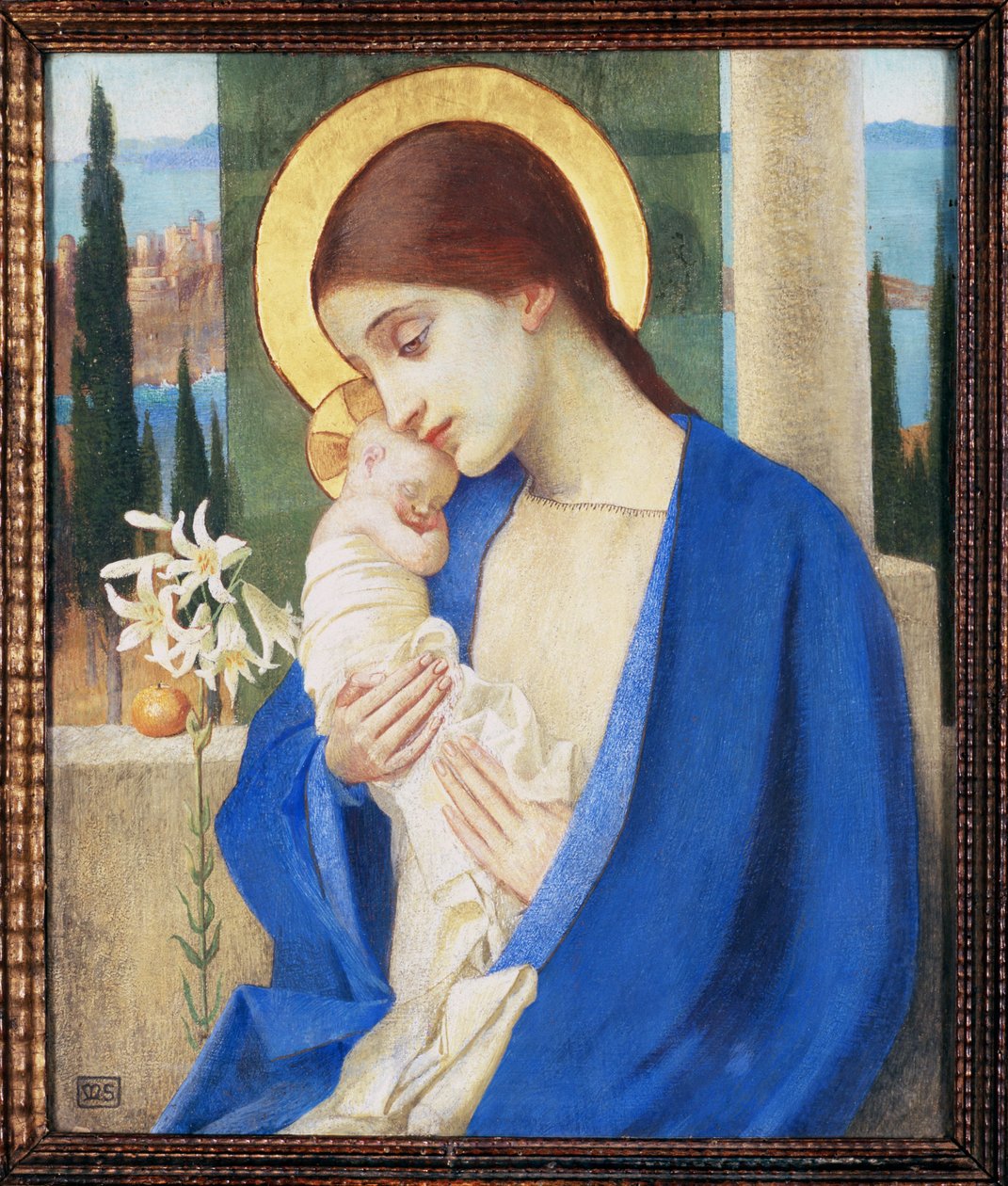 Madonna og barn, ca. 1905 (tempera på panel) af Marianne Stokes
