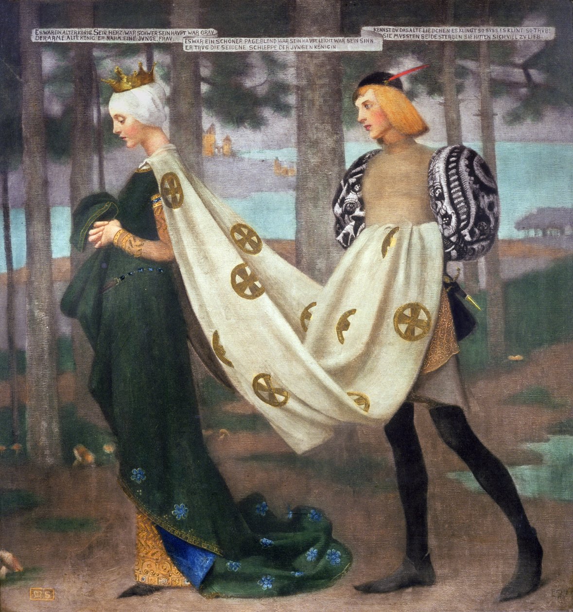 Dronningen og sidemanden, 1896 af Marianne Stokes