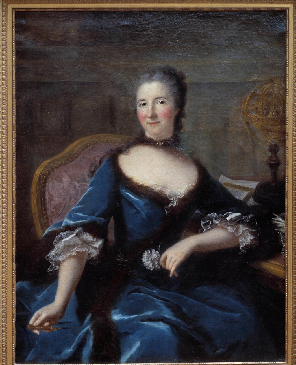 Portræt af Gabrielle Emilie de Breteuil, Marquise (Madame) du Chatelet (1706-1749) Marquise Le Tonnelier de Breteuil 