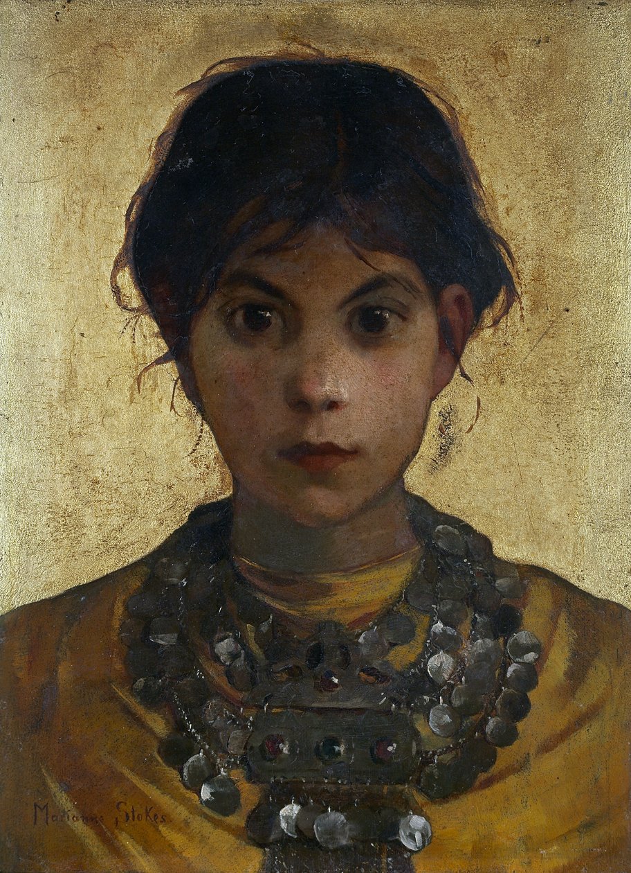En Capri-heks, 1884-85 af Marianne Stokes