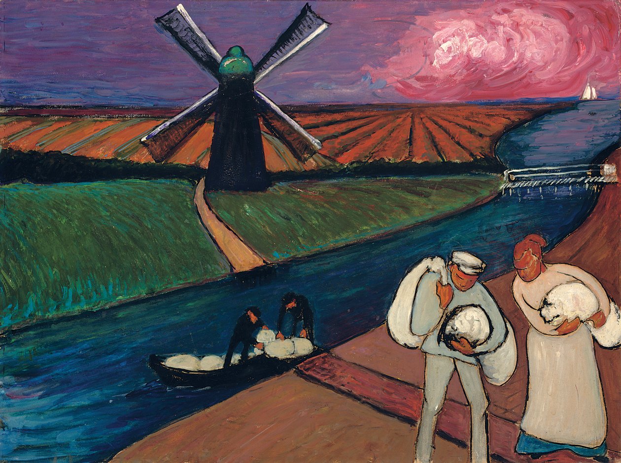 Styx, ca. 1910-1911 (olie på tyndt karton lagt på pap) af Marianne von Werefkin