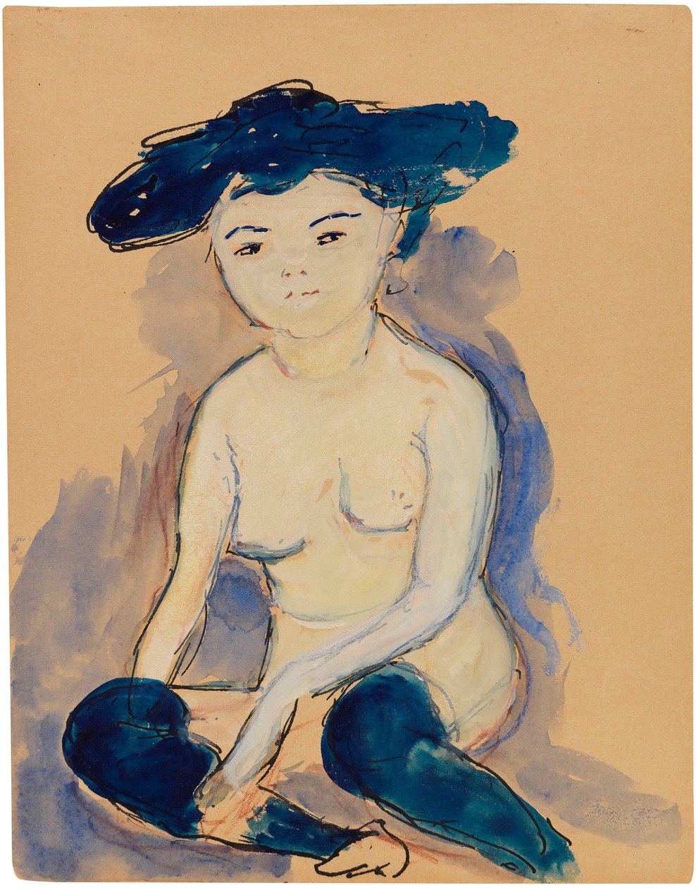 Helene med moderigtig japansk frisure, 1909. af Marianne von Werefkin
