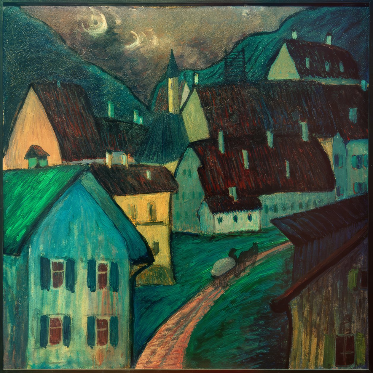Aften i Murnau af Marianne von Werefkin