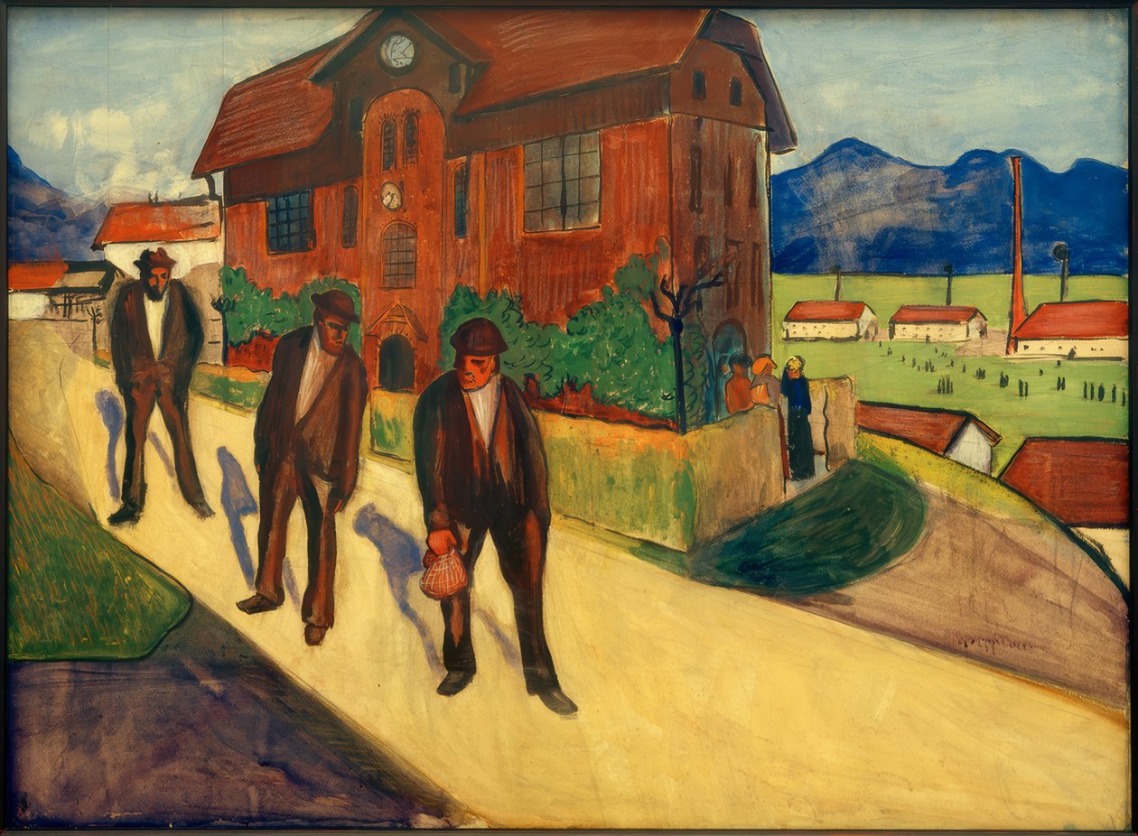M. v. Werefkin, Feierabend / Maleri, 1909 af Marianne von Werefkin
