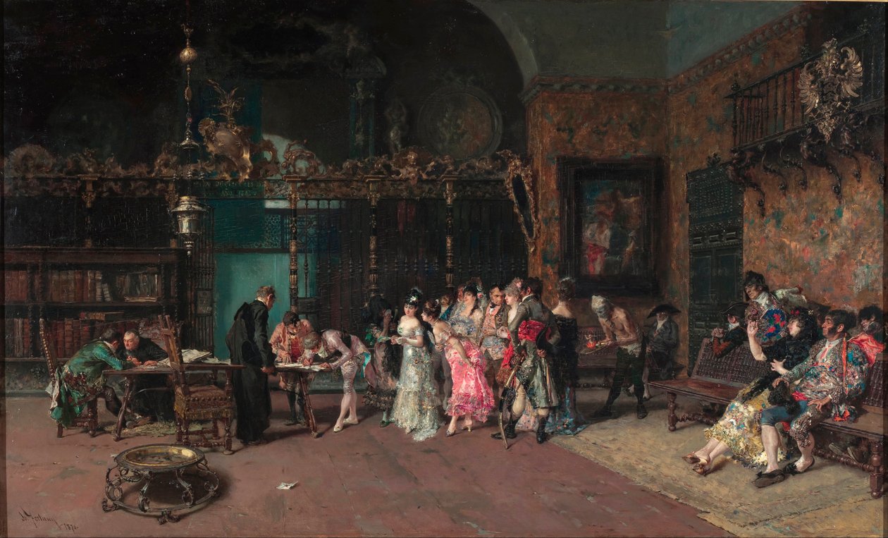 Le mariage espagnol - Det spanske bryllup - Maleri af Fortuny, Mariano (1838-1874) - 1870 - Olie på lærred - 60x93,5 - Museu Nacional d