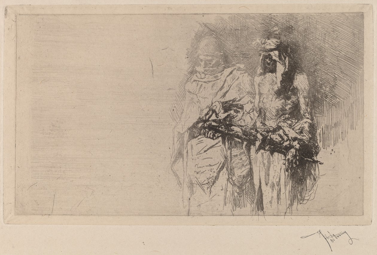 Croquis (to arabiske figurer) af Marià Fortuny
