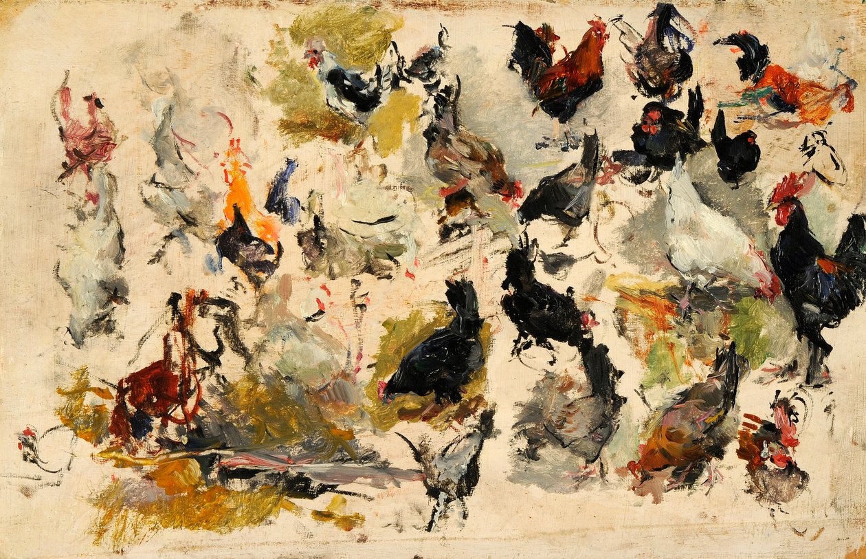 Roosters Study, 1869. af Marià Fortuny