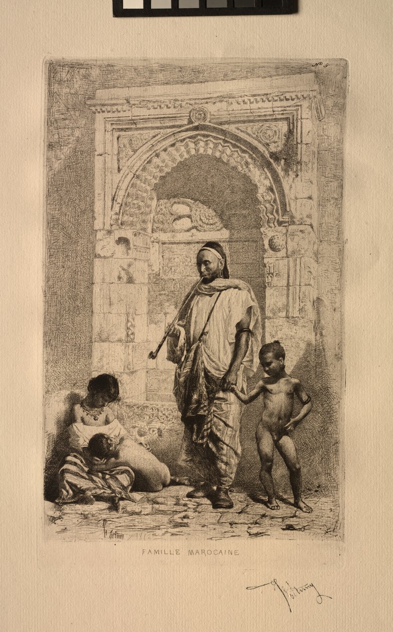 Marokkansk familie, 1862. af Mariano José María Bernardo Fortuny y Carbó