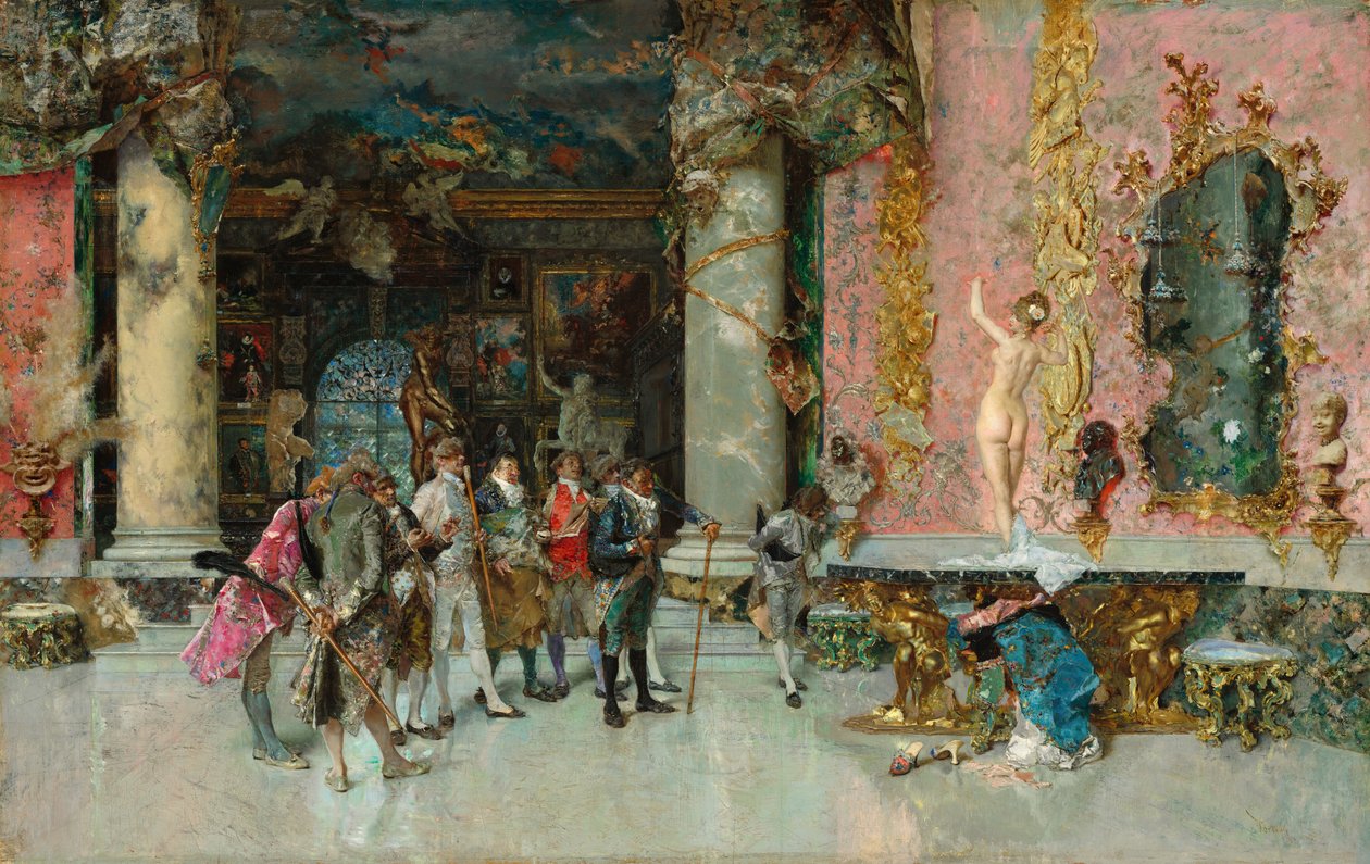 Valget af en model, ca. 1866-74 (olie på panel) af Mariano José María Bernardo Fortuny y Carbó