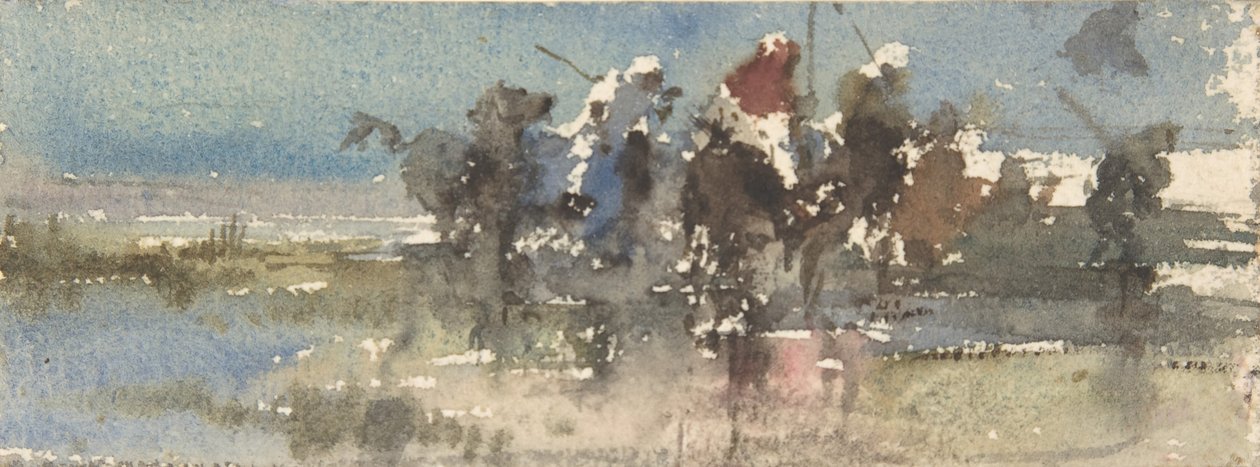 Moors til hest, ca. 1854-74. af Mariano José María Bernardo Fortuny y Carbó