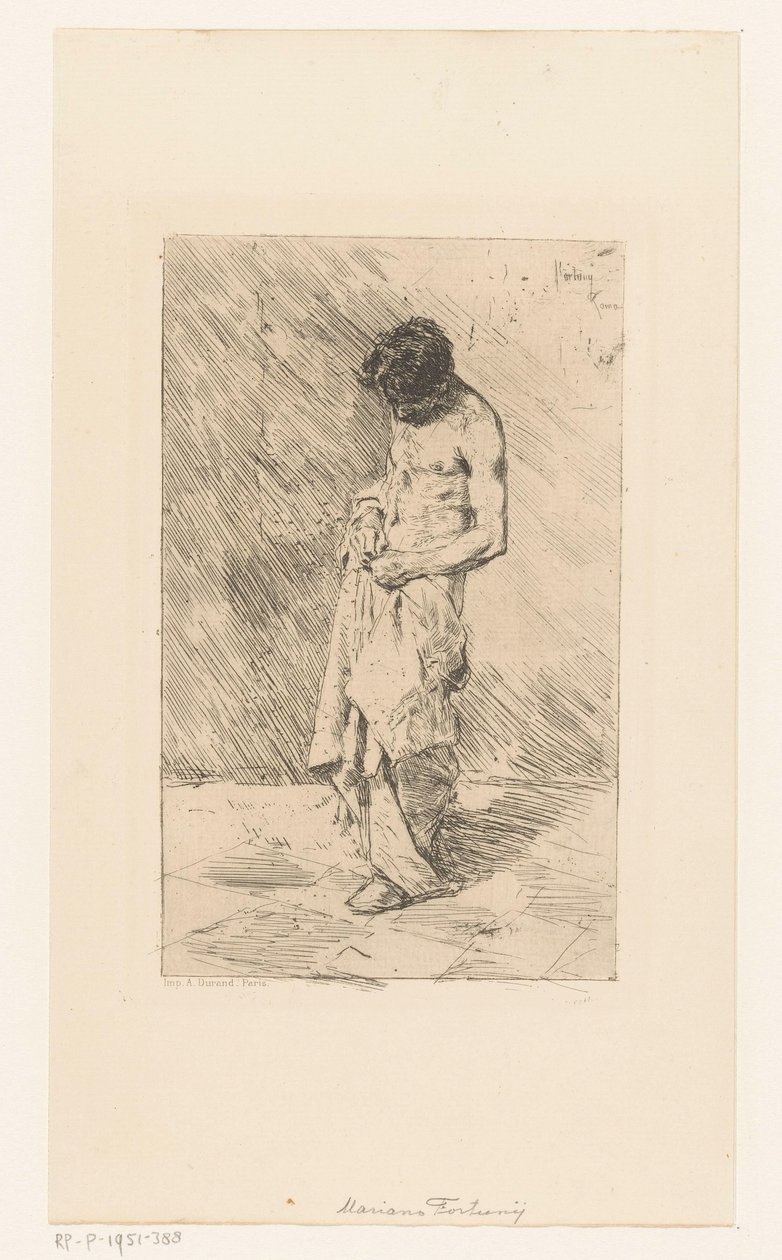 Stående herremodel af Mariano José María Bernardo Fortuny y Carbó