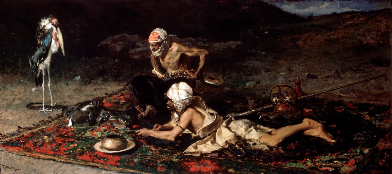 Slangebekæmperne, 1870. af Mariano José María Bernardo Fortuny y Carbó