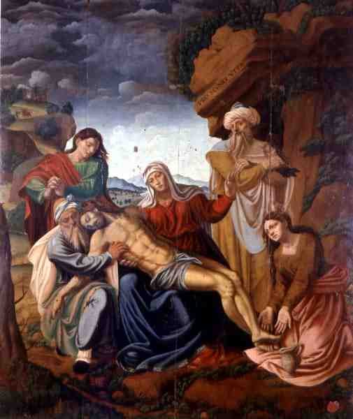 Pieta of the Converted (olie på panel) af Mariano Riccio