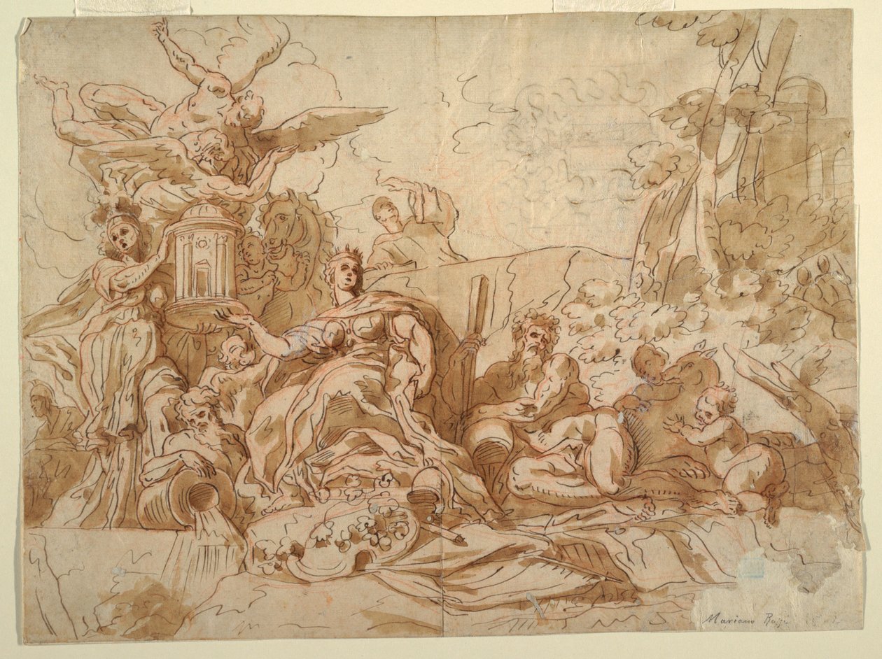 Tegning, Juno, 1731-1807 af Mariano Rossi
