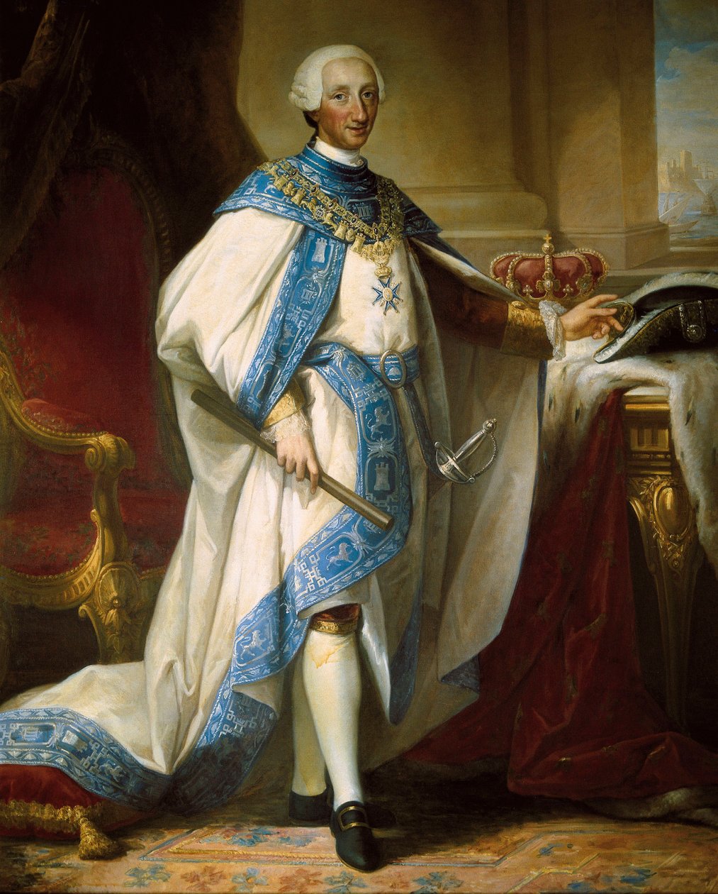 Portræt af Hans Majestæt Kong Charles III (1716-1788) af Mariano Salvador de Maella