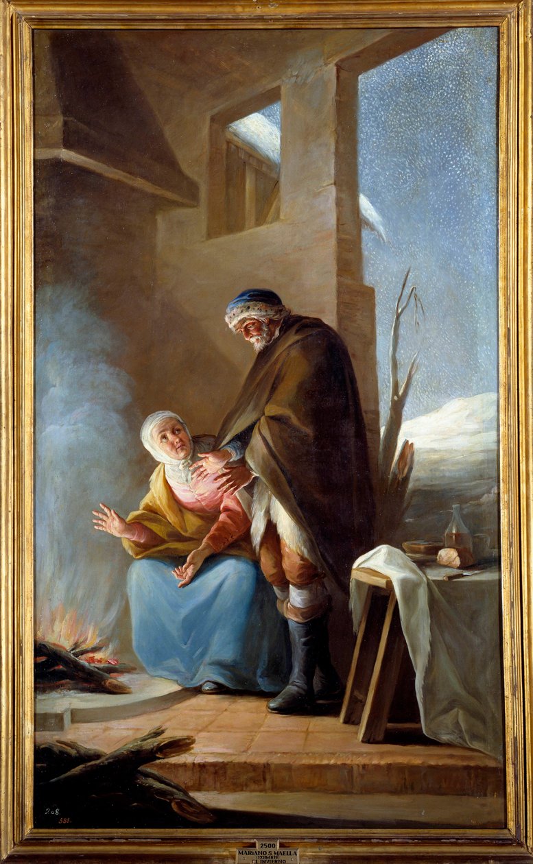 Vinter. Maleri af Mariano Maella (1739 - 1819) Ec. Esp. af Mariano Salvador de Maella