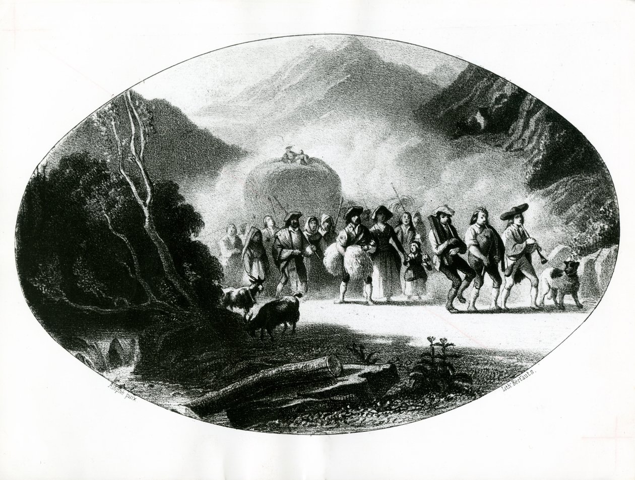 Kommer tilbage fra høsten, 1842 af Marie Alexandre Alophe