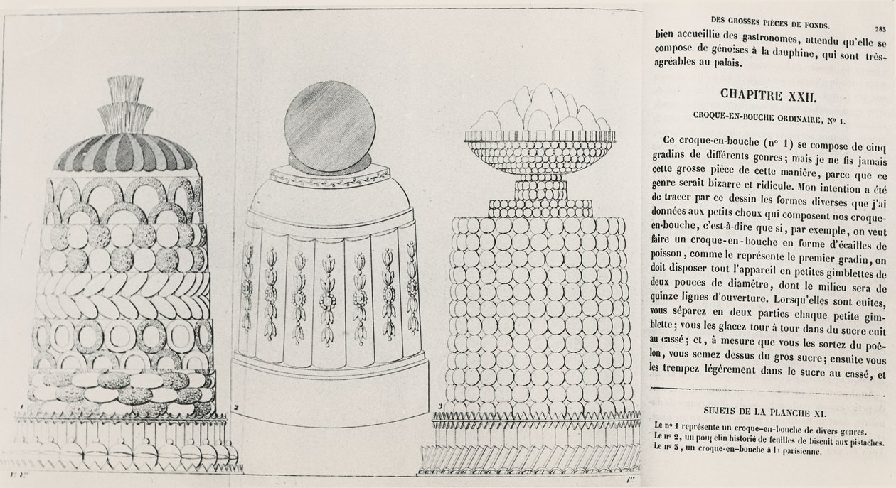 Croquembouche designs af Marie Antoine Careme