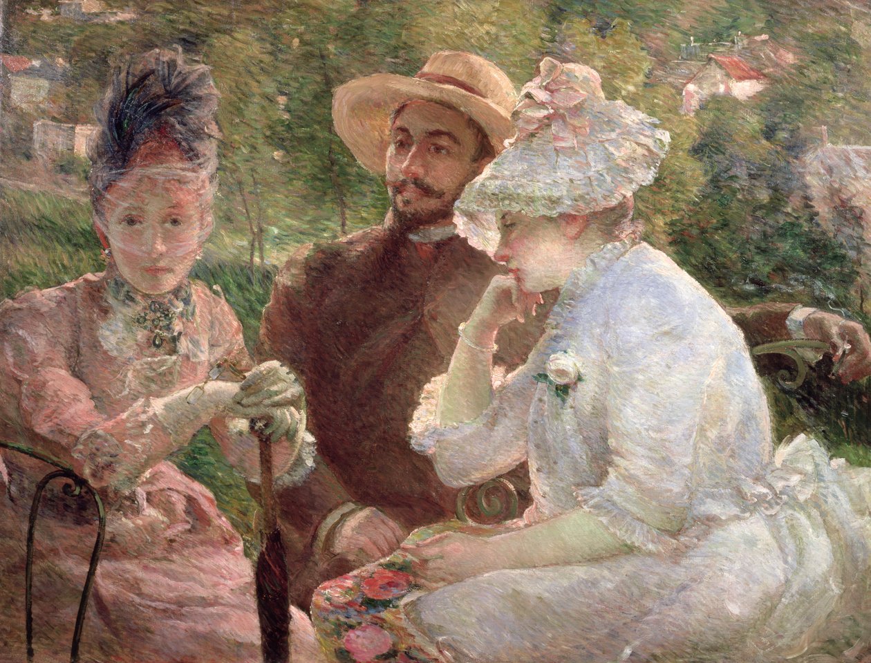 På terrassen i Sevres, 1880 af Marie Bracquemond