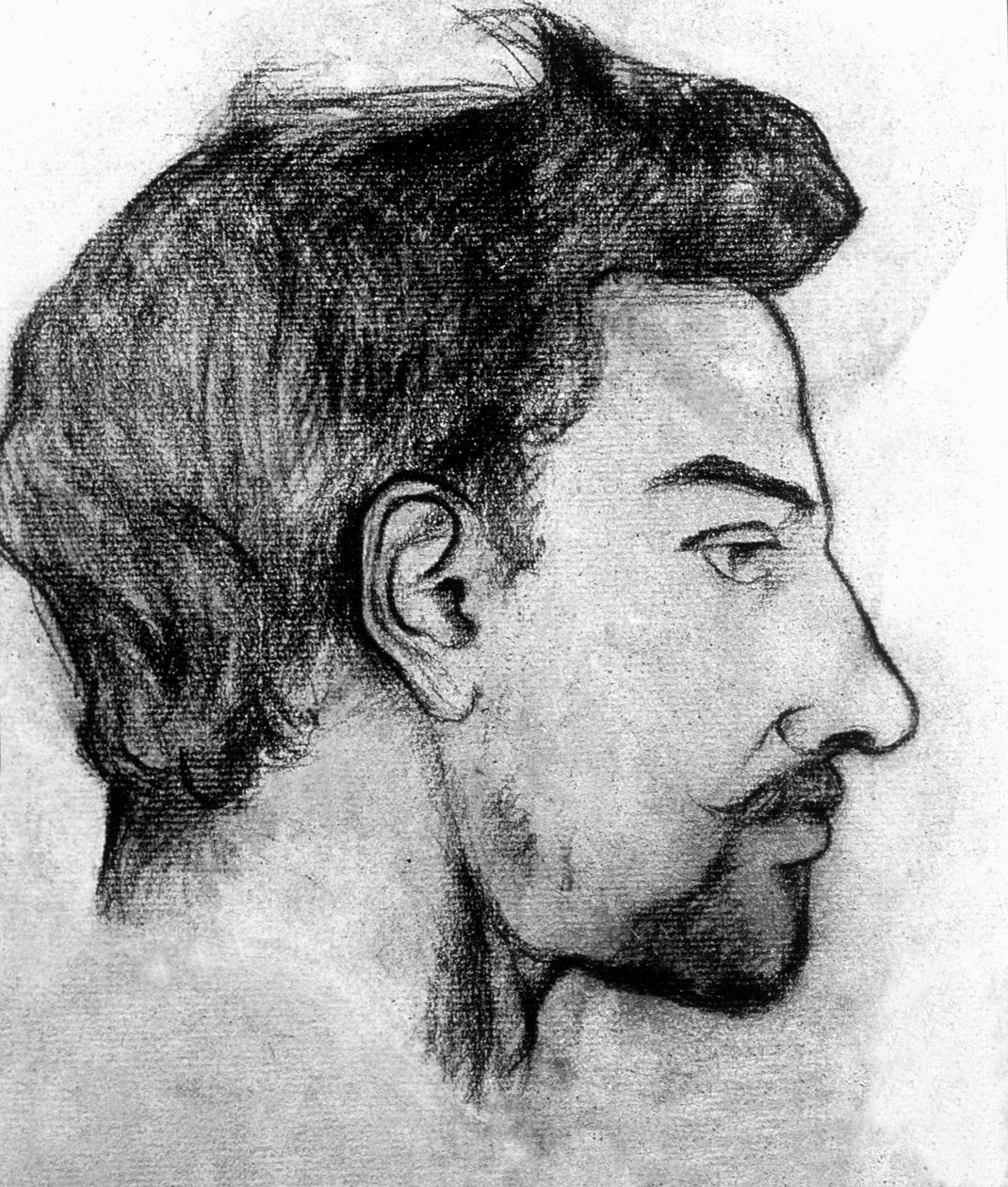 Maurice Utrillo, 1910 (kul på papir) af Marie Clementine (Suzanne) Valadon