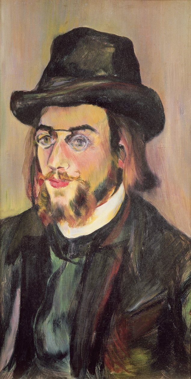 Portræt af Erik Satie (1866-1925) c.1892 af Marie Clementine (Suzanne) Valadon