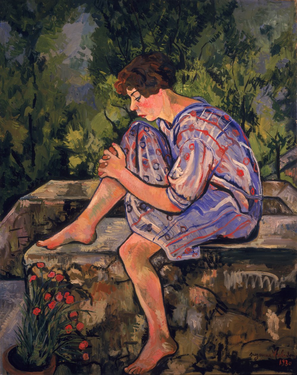 Siddende ung kvinde, 1930 af Marie Clementine (Suzanne) Valadon