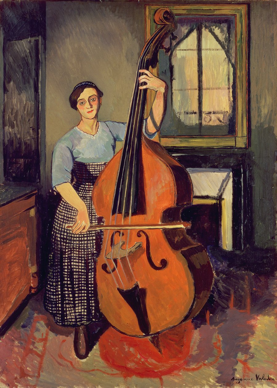 Kvinde med kontrabas, 1908 af Marie Clementine (Suzanne) Valadon