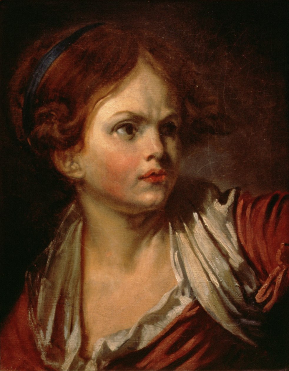 Hovedet af en ung pige af Marie Renee Genevieve Brossard de Beaulieu