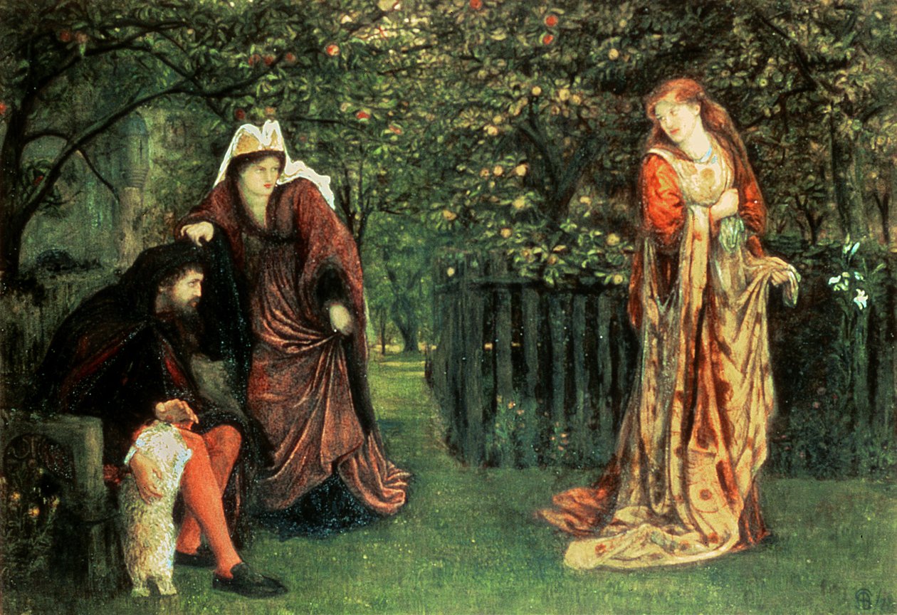 Sir Tristram og La Belle Iseult af Marie Spartali Stillman
