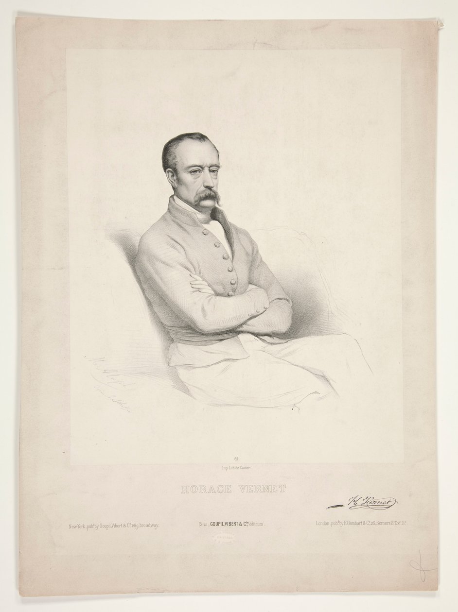 Portræt af Horace Vernet af Marie Alexandre Alophe