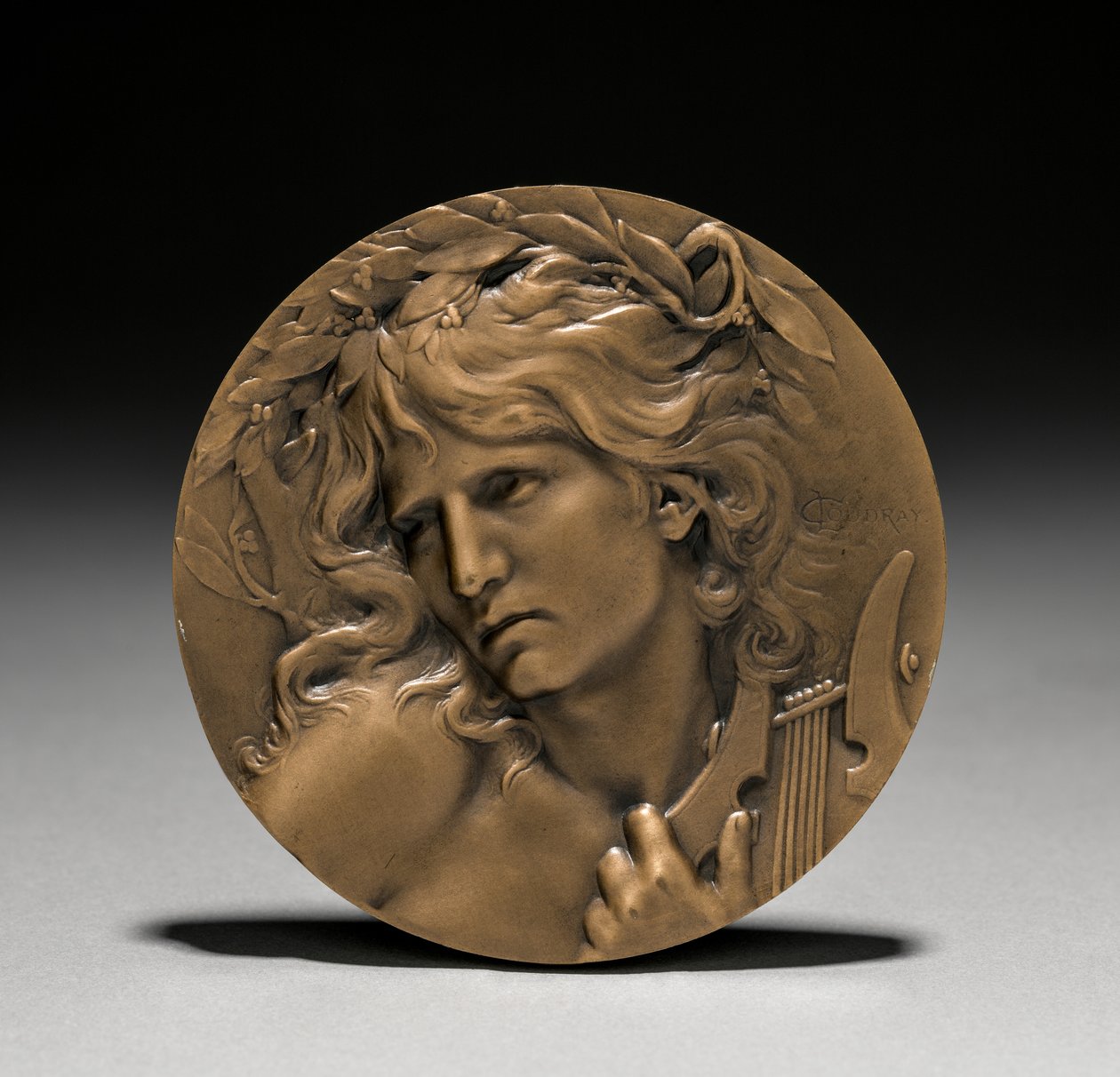 Medalje overrakt til Loïe Fuller af den franske regering: Orpheus ved indgangen til underverdenen (forside) af Marie Alexandre Lucien Coudray