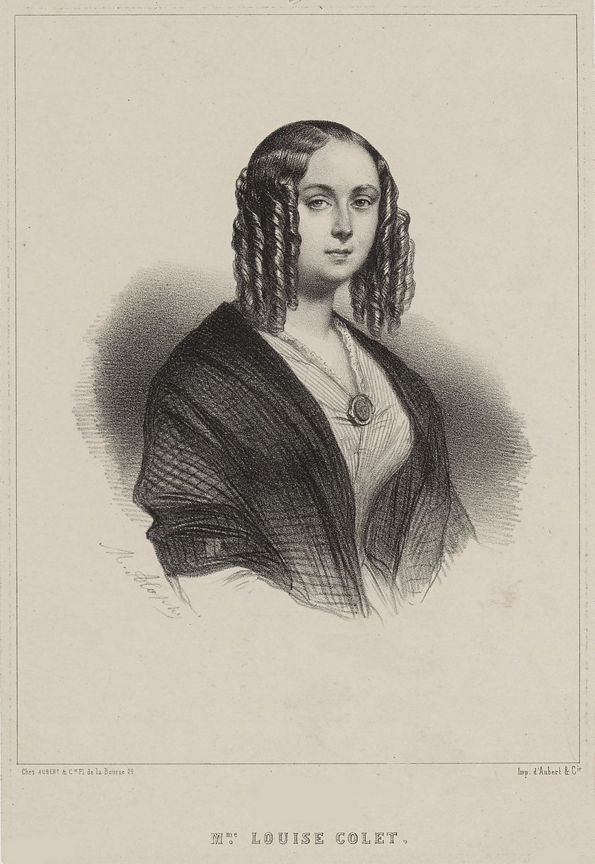 Louise Colet, 1843. af Marie Alexandre Menut Alophe