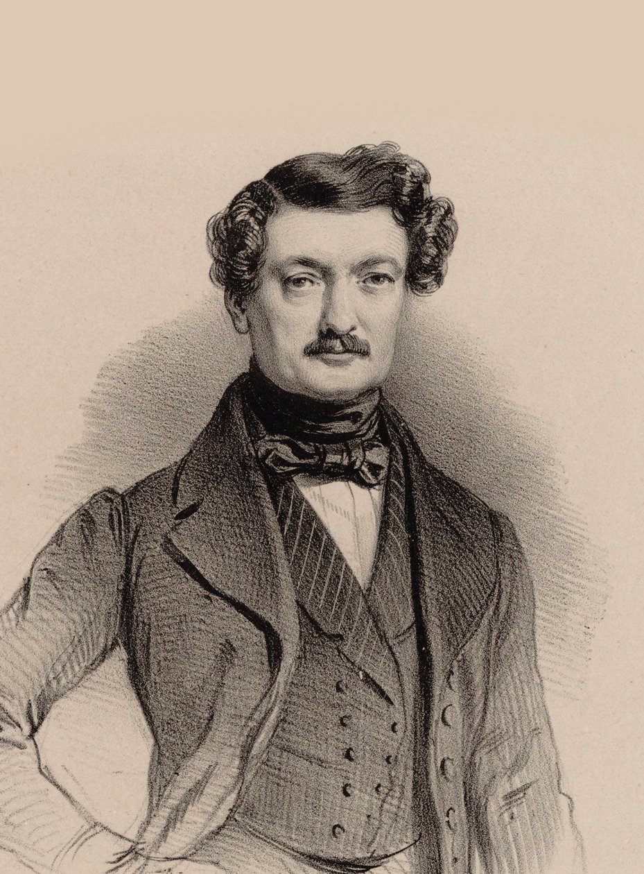 Portræt af komponisten Charles-François Plantade 1787-1870, 1850. af Marie Alexandre Menut Alophe